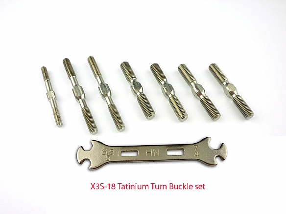 Titanium turn buckle set